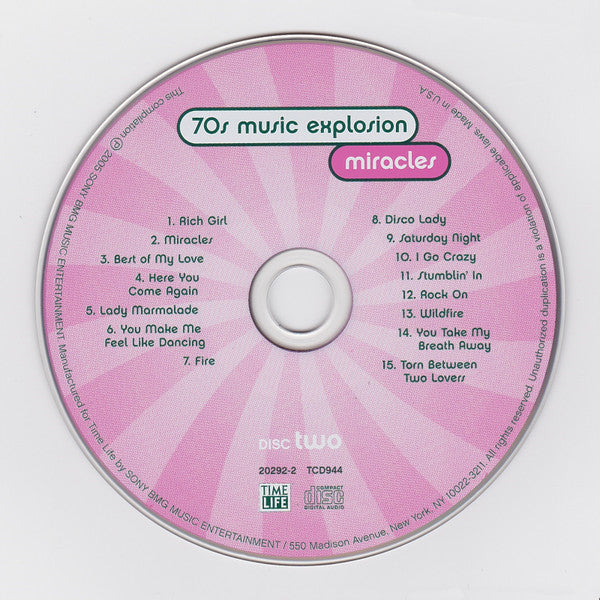 Various : 70s Music Explosion Vol 3: Miracles (2xCD, Comp)