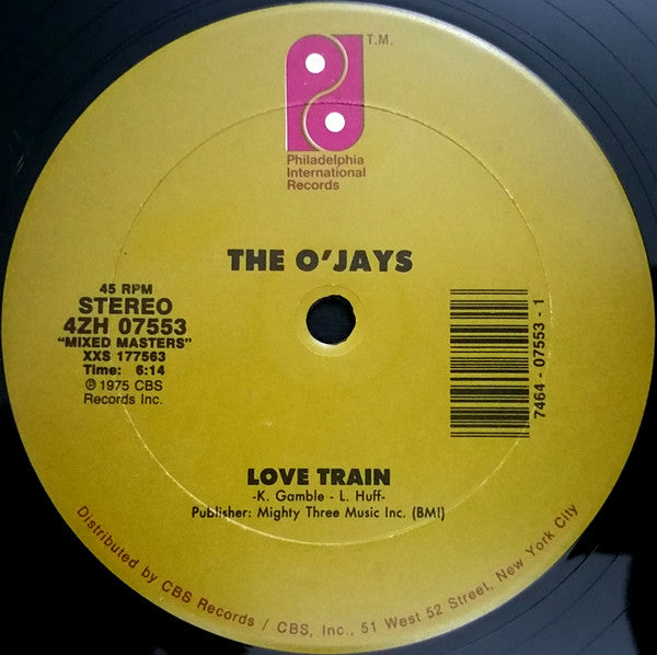 The O'Jays : I Love Music / Love Train (12")