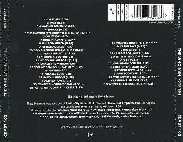 The Who : Join Together (2xCD, Album)