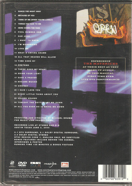 The Mavericks : Live In Austin Texas (DVD-V, NTSC)