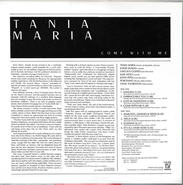 Tania Maria : Come With Me (LP, Album)