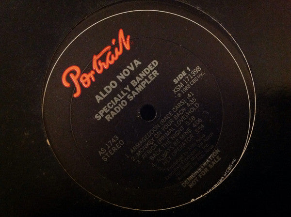 Aldo Nova : Specially Banded Radio Sampler (12", Smplr, Two)