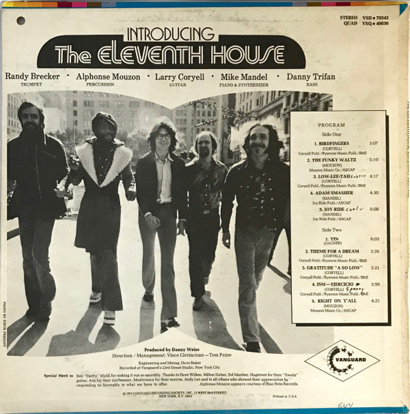 The Eleventh House With Larry Coryell : Introducing The Eleventh House (LP, Album, Promo)