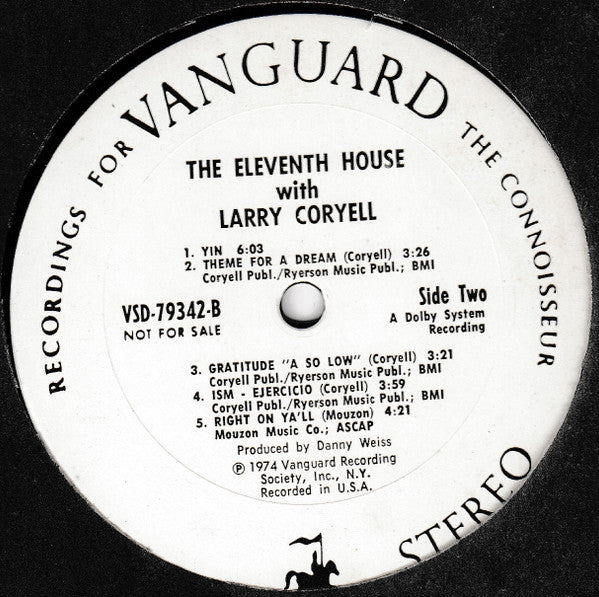 The Eleventh House With Larry Coryell : Introducing The Eleventh House (LP, Album, Promo)