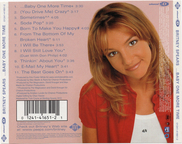 Britney Spears : ...Baby One More Time (CD, Album, Enh, 1st)
