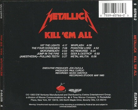 Metallica : Kill 'Em All (CD, Album, RE, RM)
