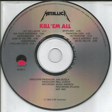 Metallica : Kill 'Em All (CD, Album, RE, RM)