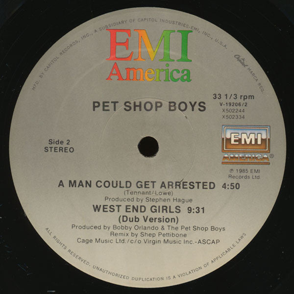 Pet Shop Boys : West End Girls (12", Single, Ext)