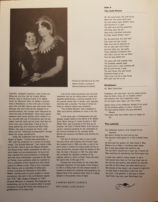 Jean Redpath With Abby Newton : Lady Nairne (LP, Album)