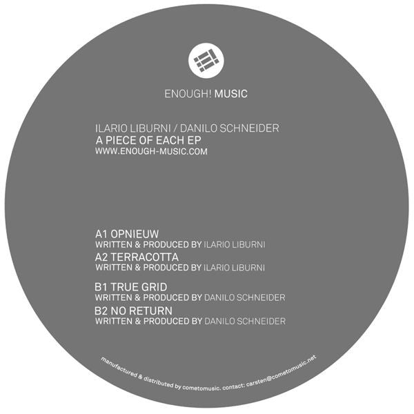 Ilario Liburni, Danilo Schneider : A Piece Of Each Ep (12", EP)