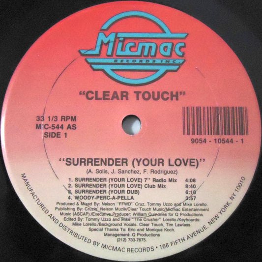 Clear Touch : Surrender (Your Love) (12")