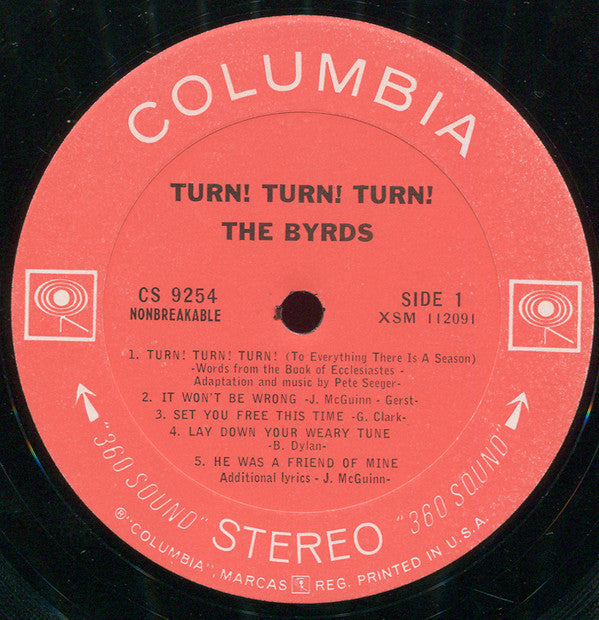 The Byrds : Turn! Turn! Turn! (LP, Album, RP)