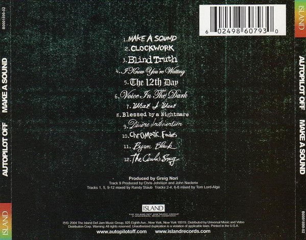 Autopilot Off : Make A Sound (CD, Album)