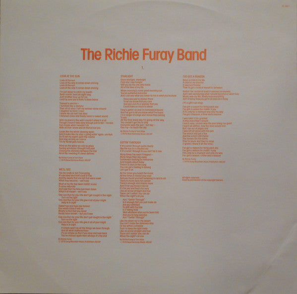 The Richie Furay Band : I've Got A Reason (LP, Album, SP )