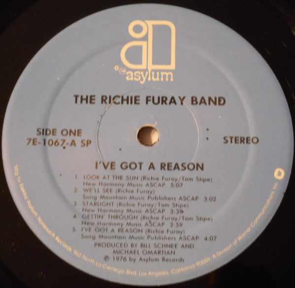 The Richie Furay Band : I've Got A Reason (LP, Album, SP )