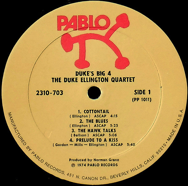 Duke Ellington Quartet : Duke's Big 4 (LP, Album)