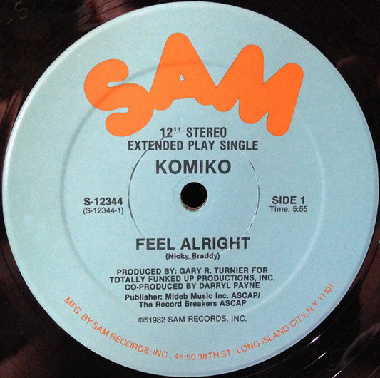 Komiko : Feel Alright (12", Single)