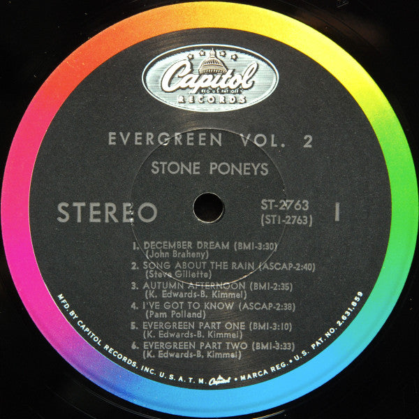 The Stone Poneys : Evergreen Vol. 2 (LP, Album, Scr)