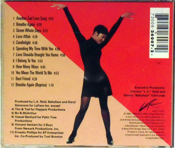 Toni Braxton : Toni Braxton (CD, Album, Club)