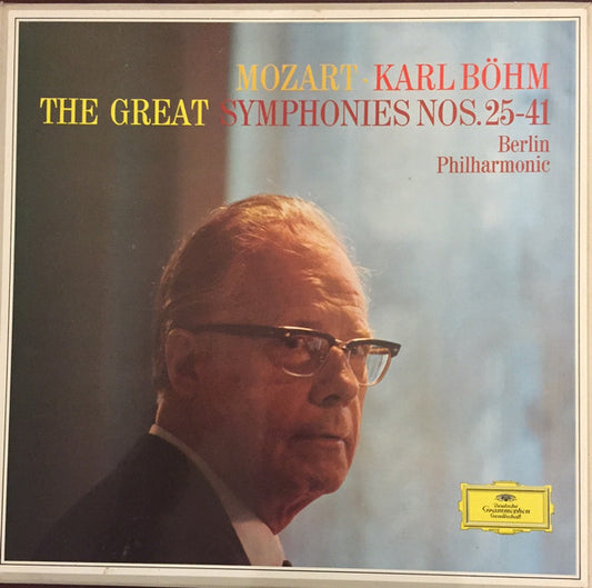 Wolfgang Amadeus Mozart, Karl Böhm, Berliner Philharmoniker : The Great Symphonies Nos. 25-41 (7xLP, RE + Box, Comp)