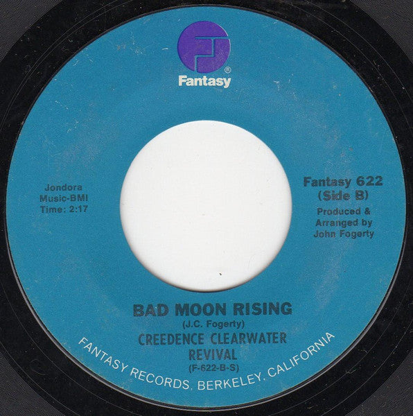Creedence Clearwater Revival : Lodi /  Bad Moon Rising (7", Single, RE)