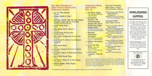 John Fahey : The New Possibility: John Fahey's Guitar Soli Christmas Album / Christmas With John Fahey Vol. II (CD, Comp, RM)