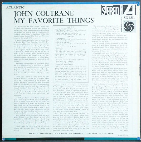 John Coltrane : My Favorite Things (LP, Album)