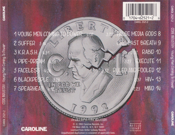 Code Industry : Young Men Coming To Power (CD, Album)