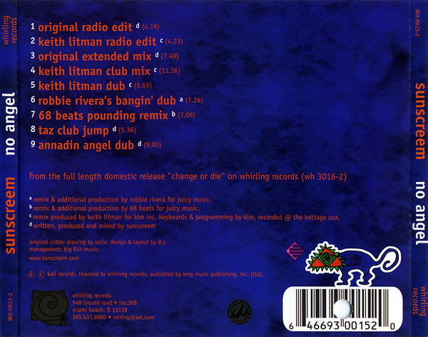 Sunscreem : No Angel (CD, Maxi)