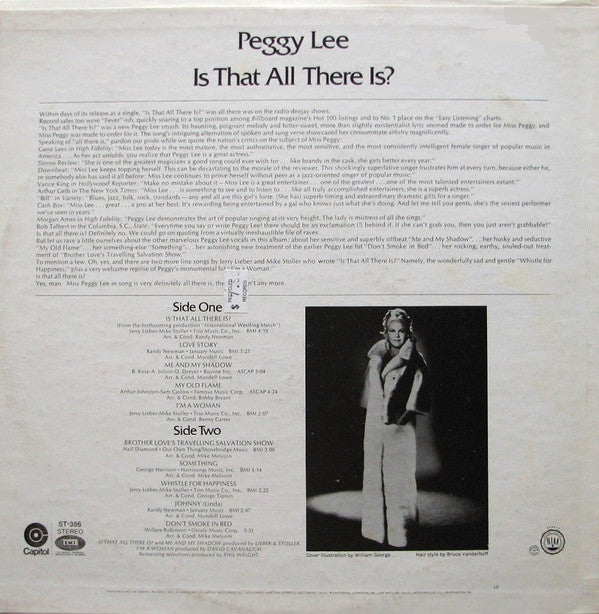 Peggy Lee : Is That All There Is? (LP, Album, Los)
