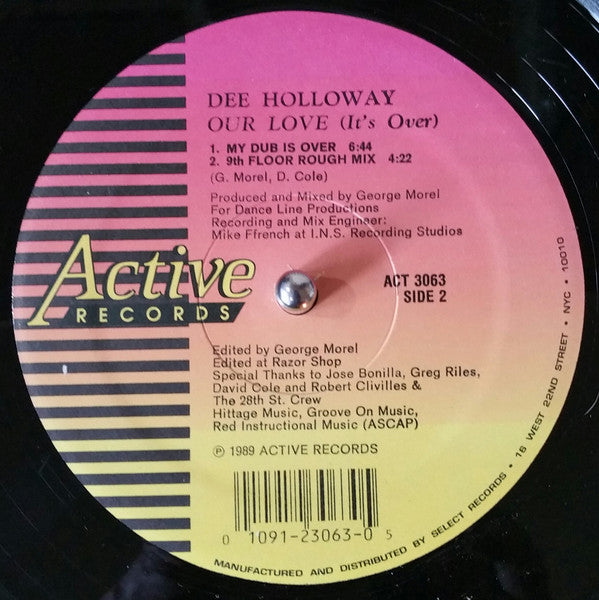 Dee Holloway : Our Love (It's Over) (12")