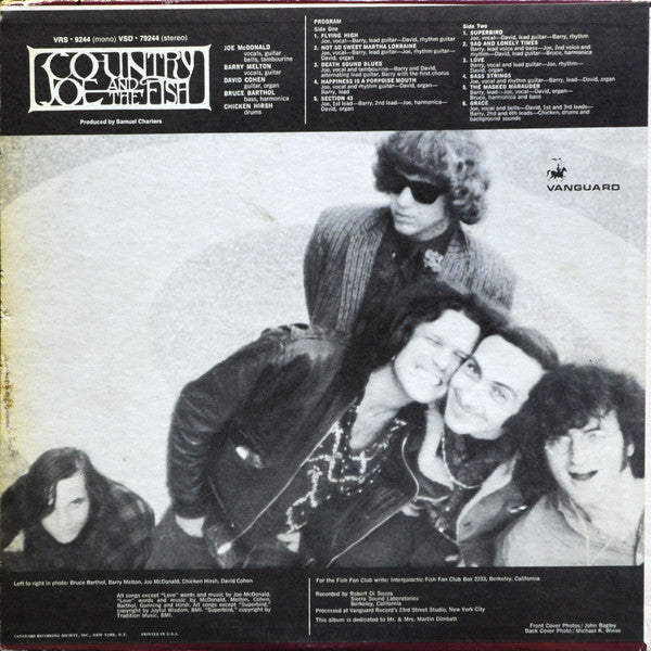 Country Joe And The Fish : Electric Music For The Mind And Body (LP, Album, San)
