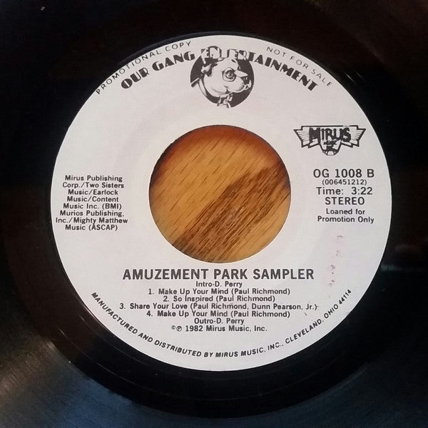 Amuzement Park : Groove Your Blues Away (7", Promo)