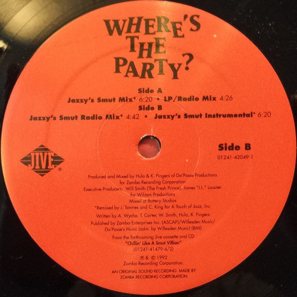 2 Too Many : Where's The Party? (12")