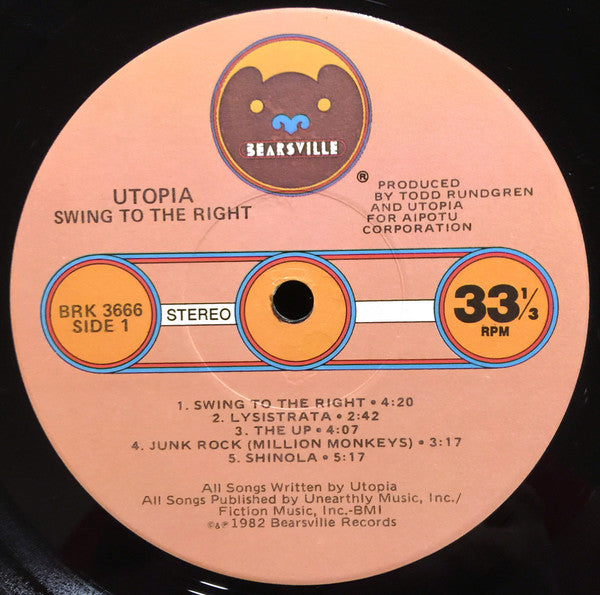 Utopia (5) : Swing To The Right (LP, Album)
