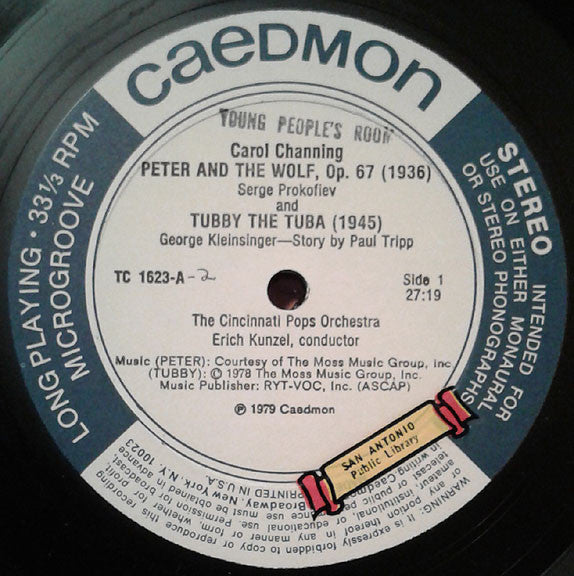 Carol Channing, Cincinnati Pops Orchestra, Erich Kunzel : Peter And The Wolf And Tubby The Tuba (LP)