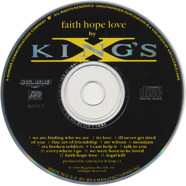 King's X : Faith Hope Love (CD, Album)