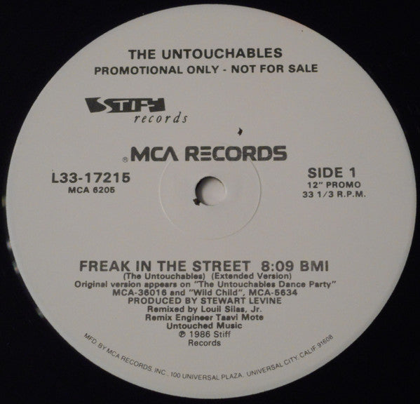 The Untouchables (7) : Freak In The Street (12", Single, Promo, Glo)
