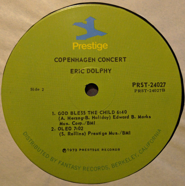 Eric Dolphy : Copenhagen Concert (2xLP, Comp, RM)