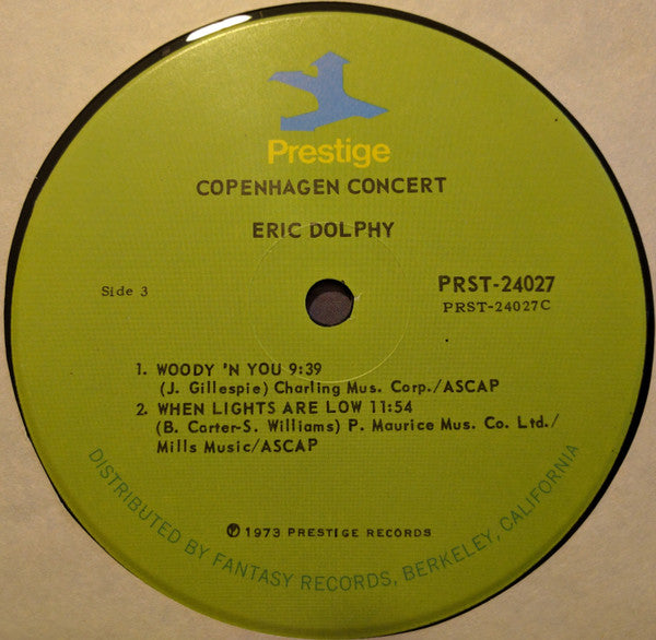 Eric Dolphy : Copenhagen Concert (2xLP, Comp, RM)