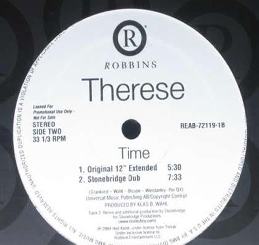 Therese : Time (Remixes By Stonebridge) (12", Promo)
