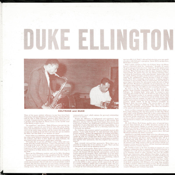 Duke Ellington & John Coltrane : Duke Ellington & John Coltrane (LP, Album, Mono)