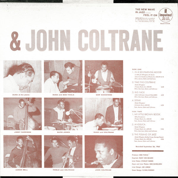 Duke Ellington & John Coltrane : Duke Ellington & John Coltrane (LP, Album, Mono)