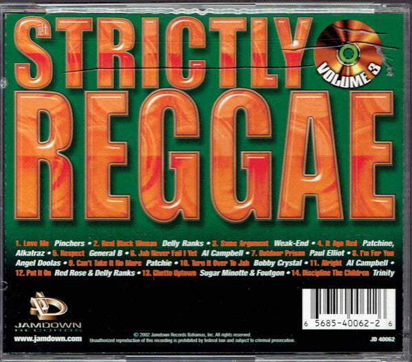 Various : Strictly Reggae Volume 3 (CD, Comp)