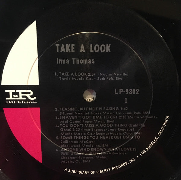 Irma Thomas : Take A Look (LP, Album, Mono, Ind)