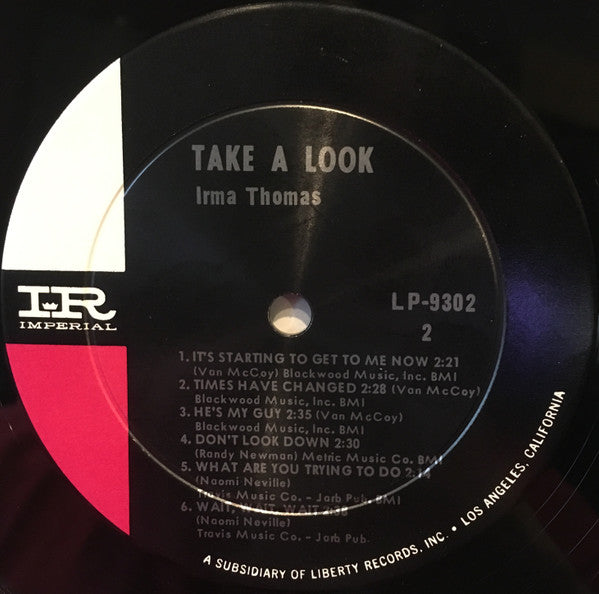 Irma Thomas : Take A Look (LP, Album, Mono, Ind)