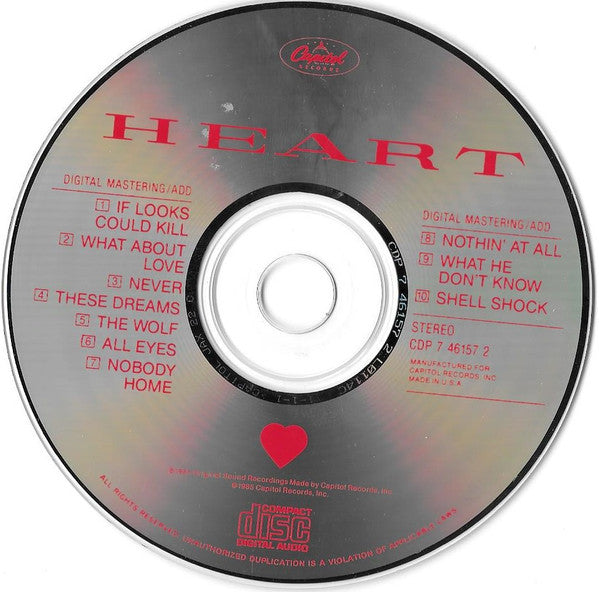 Heart : Heart (CD, Album, RE, Cap)