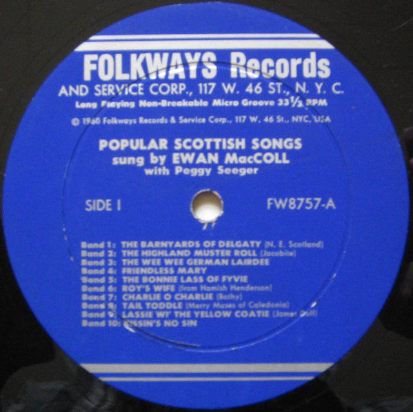Ewan MacColl With Peggy Seeger : Popular Scottish Songs (LP, Album)