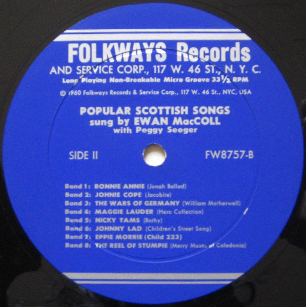 Ewan MacColl With Peggy Seeger : Popular Scottish Songs (LP, Album)