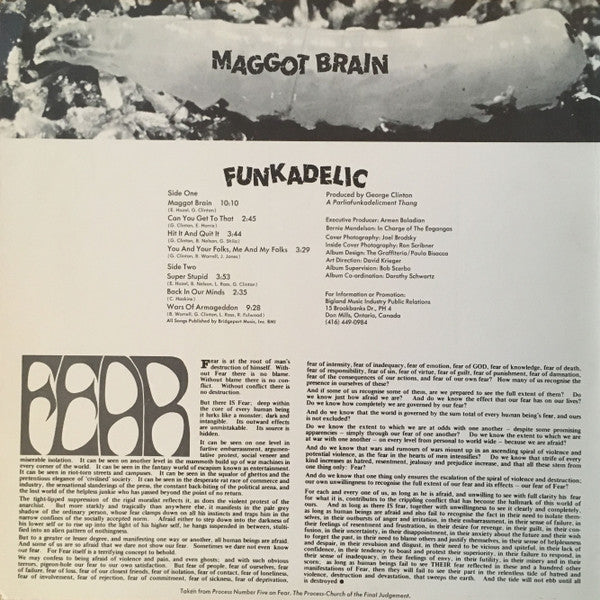 Funkadelic : Maggot Brain (LP, Album, Pit)